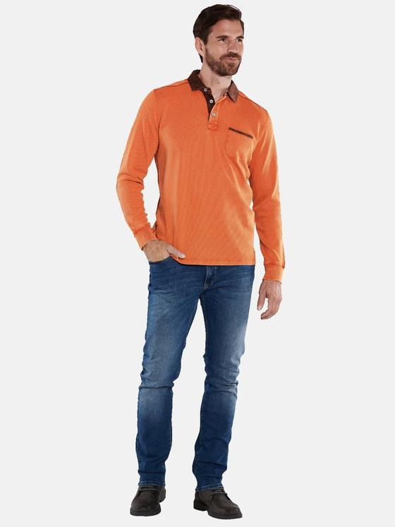 engbers Herren Polo-Shirt uni Orange 35676