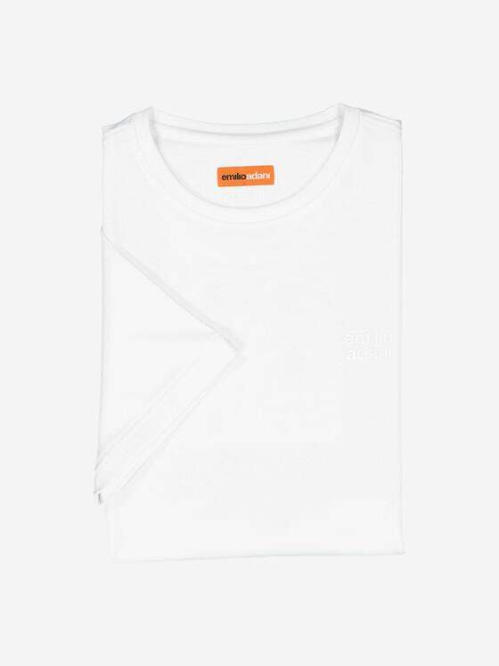 emilio adani Herren T-Shirt uni Weiß 37230