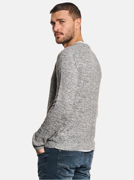 emilio adani Herren Rundhals Pullover Grau 32292