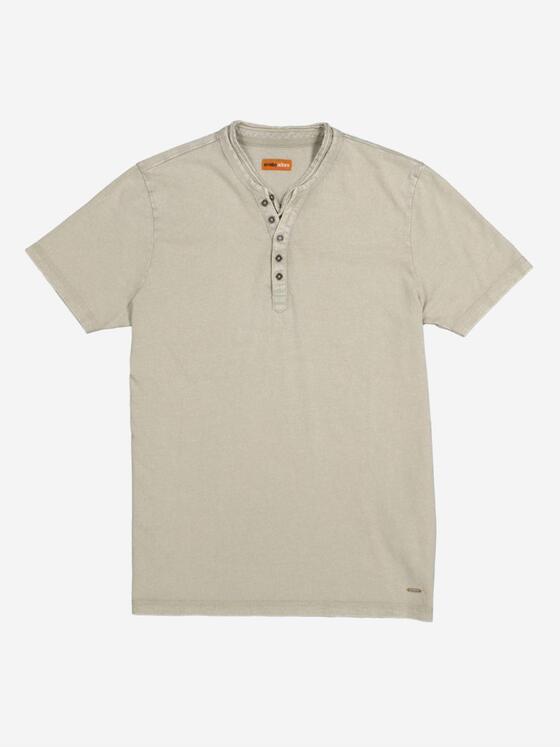 emilio adani Herren Henley-Shirt uni Beige 36784