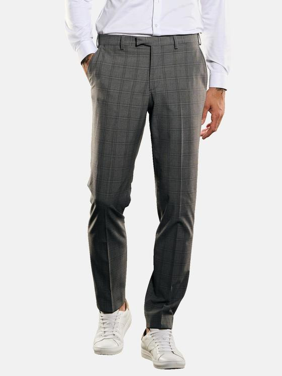 emilio adani Herren Anzug-Hose slim fit Grau 35379