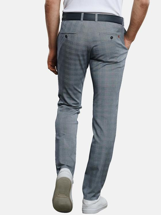 engbers Herren Chino gemustert Blau 32198