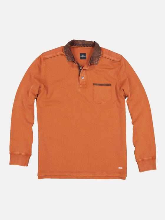 engbers Herren Polo-Shirt uni Orange 35676