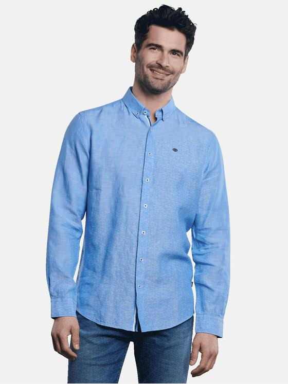 engbers Herren Hemd uni Blau 32218