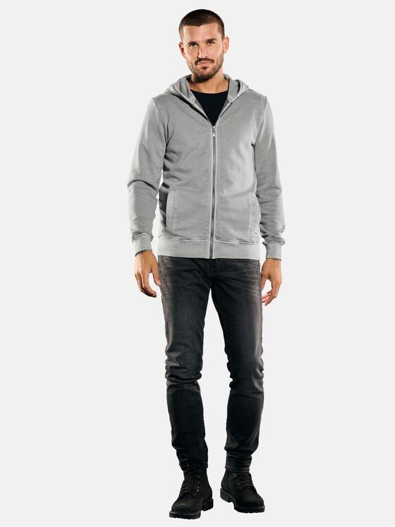 emilio adani Herren Sweatjacke mit Kapuze Grau 35260