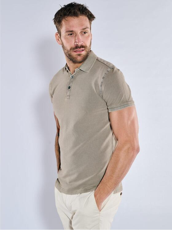 emilio adani Herren Polo-Shirt uni Braun 36826