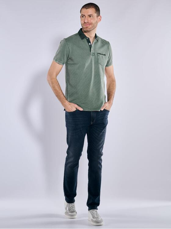 engbers Herren Polo-Shirt strukturiert Grün 37119