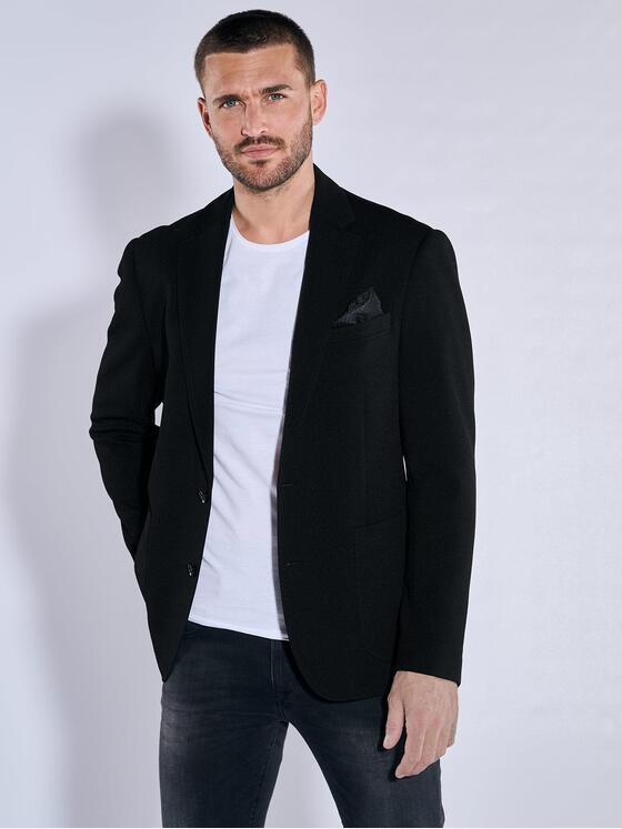 emilio adani Herren Freizeit-Sakko slim fit Schwarz 37251