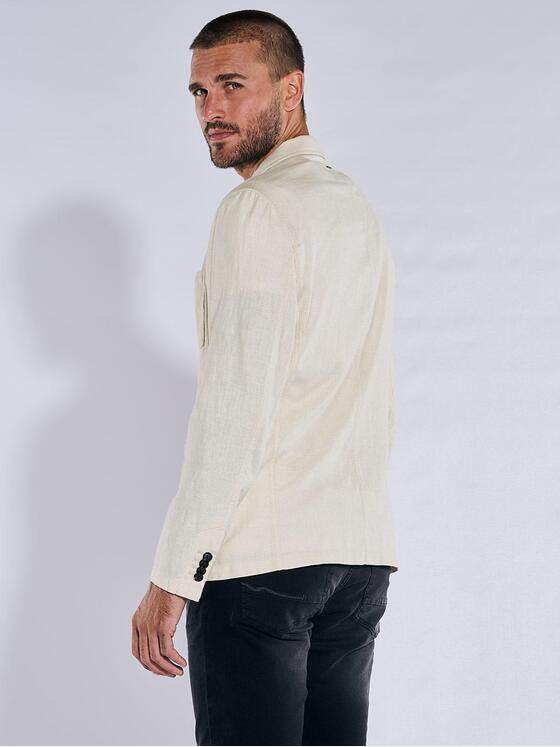 emilio adani Herren Overshirt im Sakko-Look Beige 37278