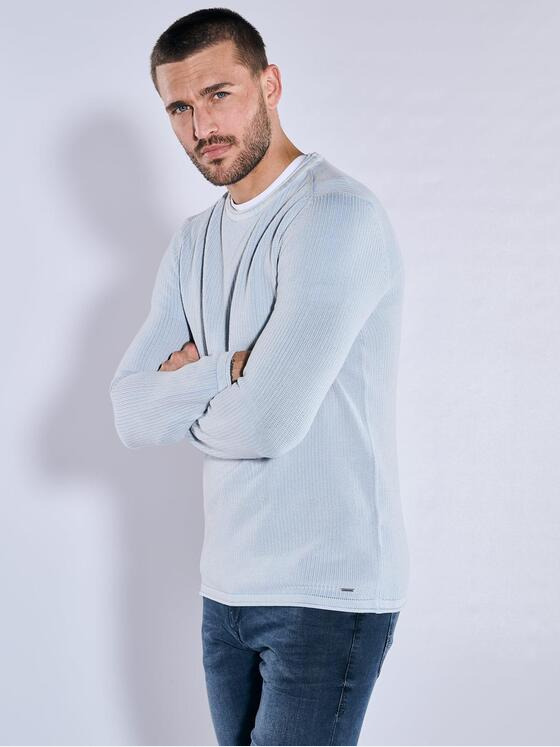 emilio adani Herren Pullover uni Blau 37324