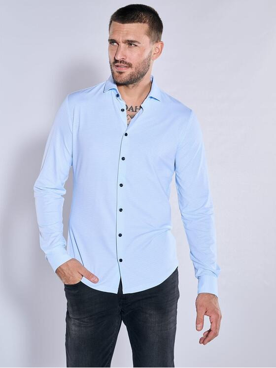 emilio adani Herren Funktionshemd langarm Blau 37221