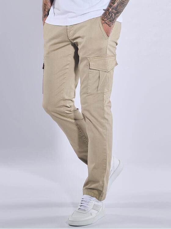 emilio adani Herren Cargo-Hose regular Beige 37342