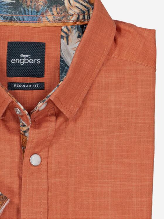 engbers Herren Kurzarm-Hemd regular Orange 37154