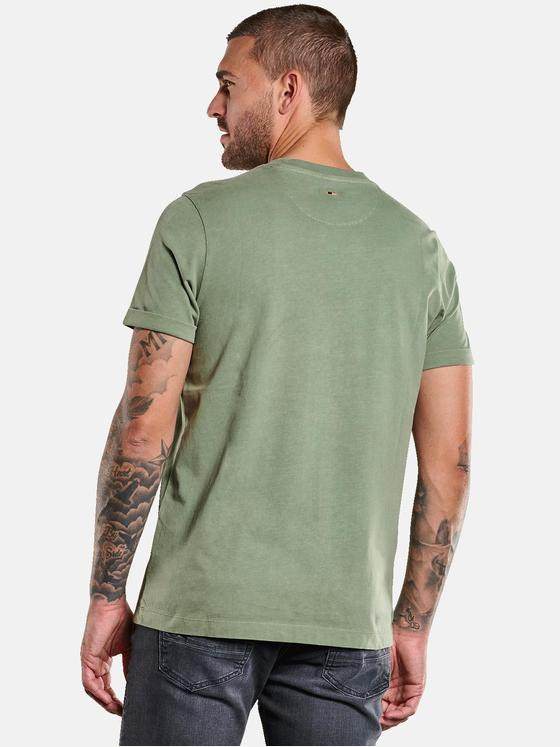 emilio adani Herren T-Shirt uni Grün 34161