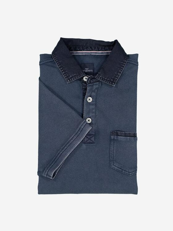 engbers Herren Polo-Shirt strukturiert Blau 37120