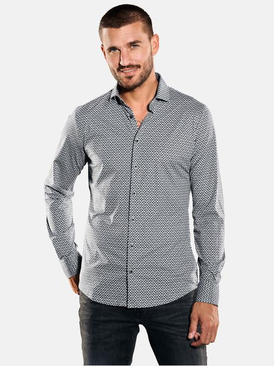 Herren hemd schwarz gemustert clearance