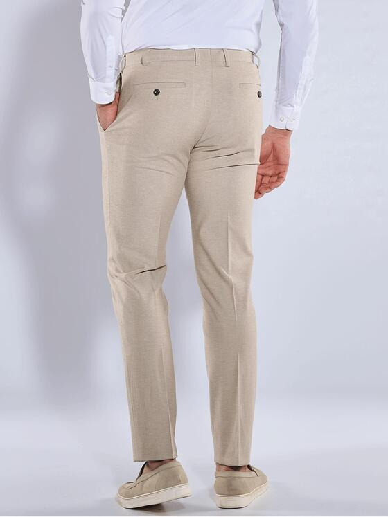 emilio adani Herren Anzug-Hose slim fit Beige 36537