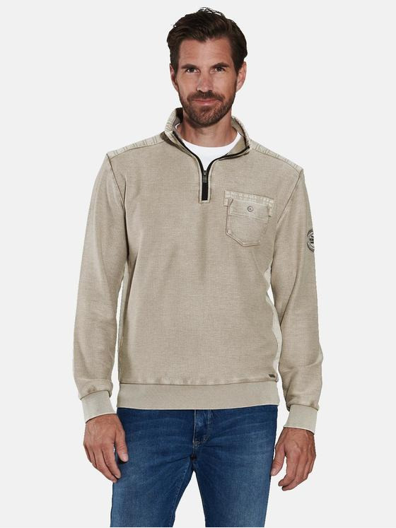 engbers Herren Sweatshirt uni Beige 36149