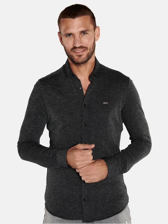 Herren hemd schwarz gemustert clearance