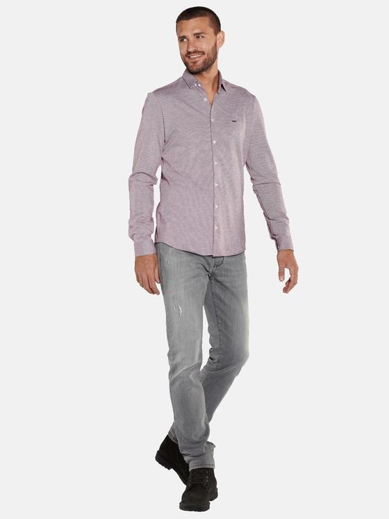 emilio adani Herren Langarm-Hemd slim fit Rot 36025