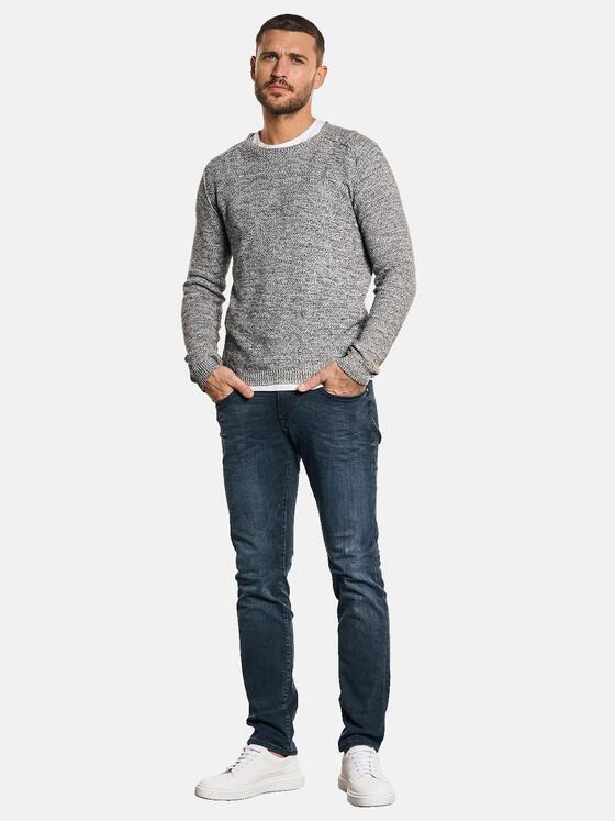 emilio adani Herren Rundhals Pullover Grau 32292