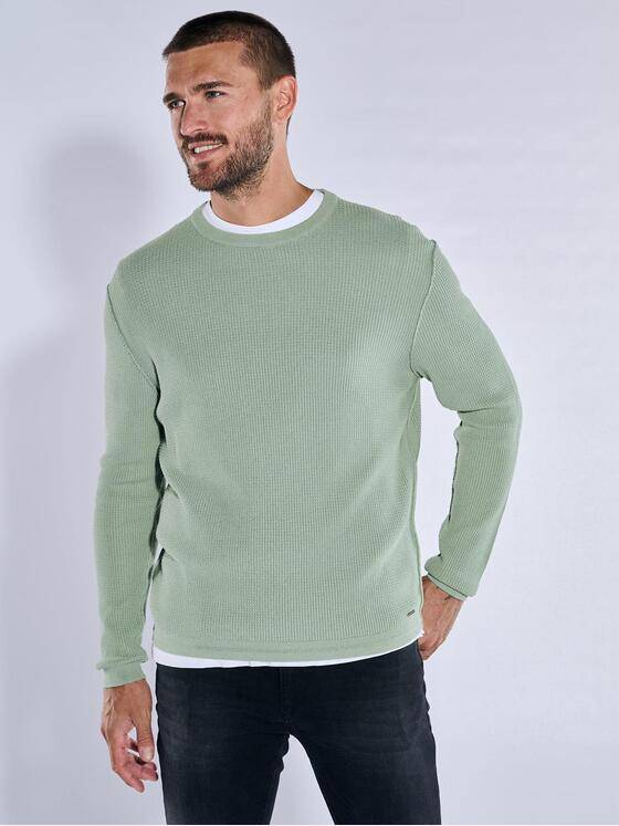 emilio adani Herren Pullover strukturiert Grün 37435