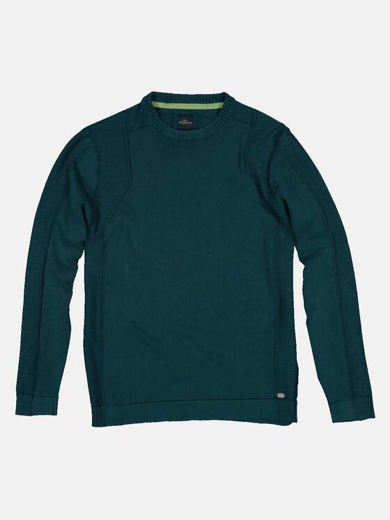 engbers Herren Pullover uni Türkis 35338