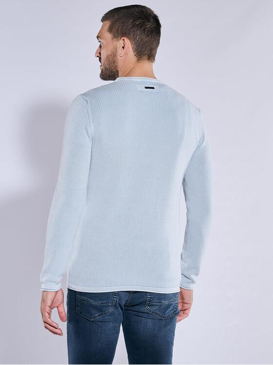 emilio adani Herren Pullover uni Blau 37324