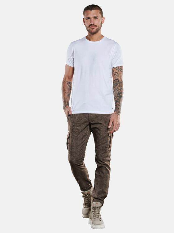 emilio adani Herren Cargo Hose slim-fit Braun 33697