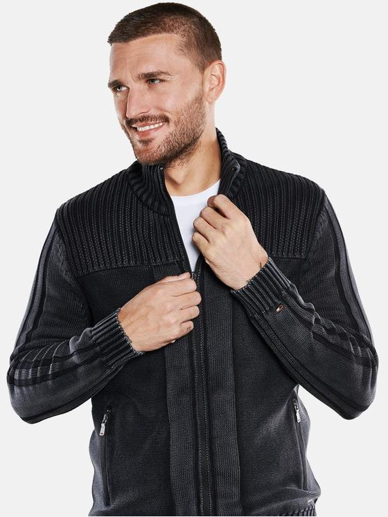 emilio adani Herren Cardigan strukturiert Blau 33812