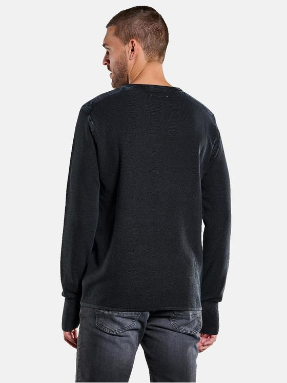 emilio adani Herren Pullover strukturiert Blau 34121