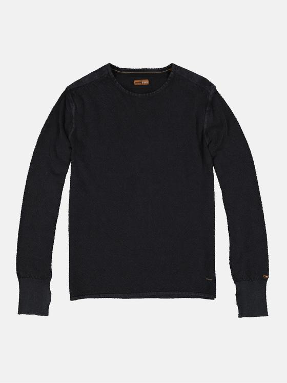 emilio adani Herren Pullover strukturiert Blau 34121