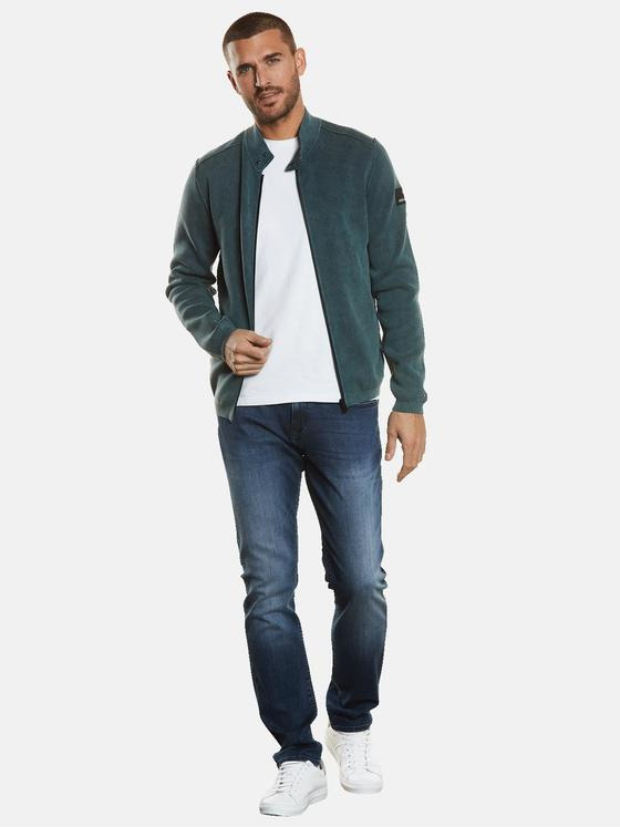 emilio adani Herren Cardigan uni Grün 34383