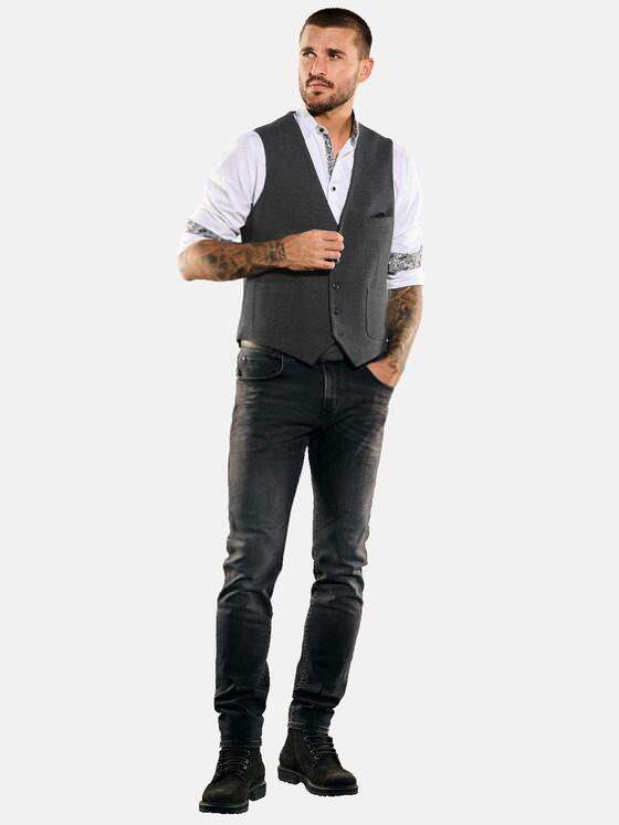 emilio adani Herren Sakko-Weste slim fit Grau 35268