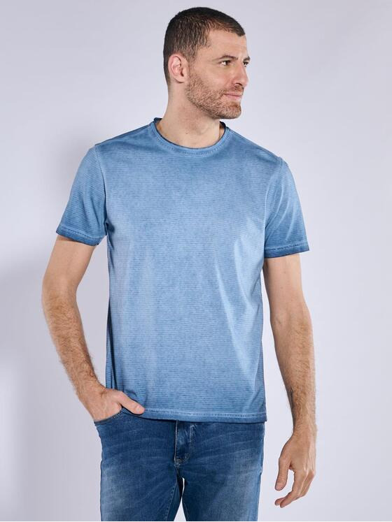 engbers Herren T-Shirt gestreift Blau 37133