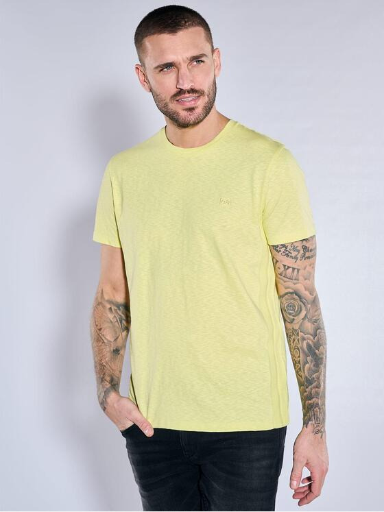 emilio adani Herren T-Shirt strukturiert Gelb 36974