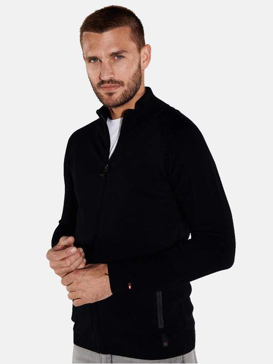 emilio adani Herren Cardigan uni Blau 35612