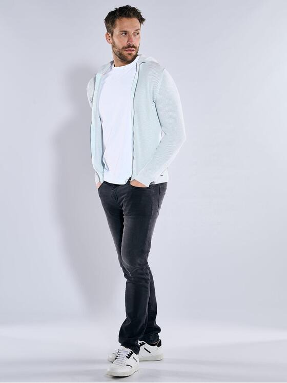 emilio adani Herren Cardigan strukturiert Grau 36704