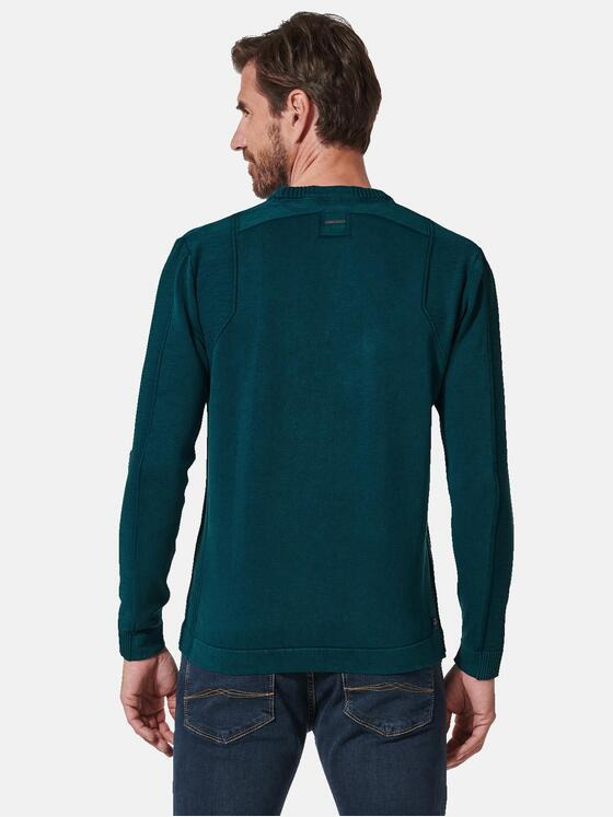 engbers Herren Pullover uni Türkis 35338