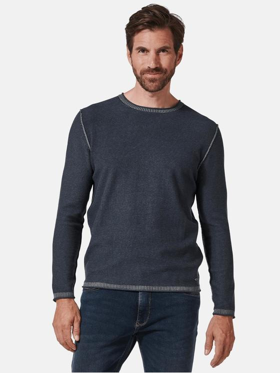 engbers Herren Pullover uni Blau 35480