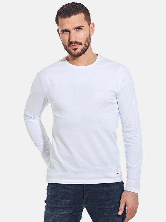 emilio adani Herren Rundhals Shirt Weiß 31067