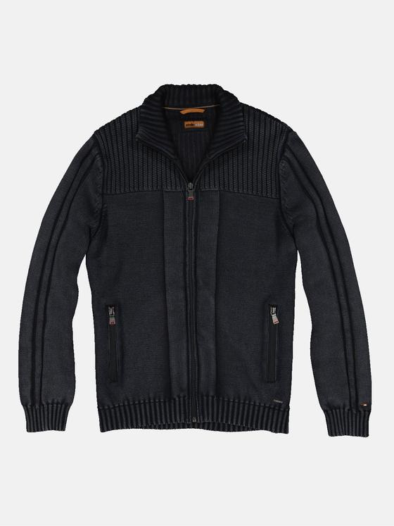 emilio adani Herren Cardigan strukturiert Blau 33812