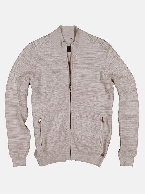 engbers Herren Cardigan strukturiert Beige 33008