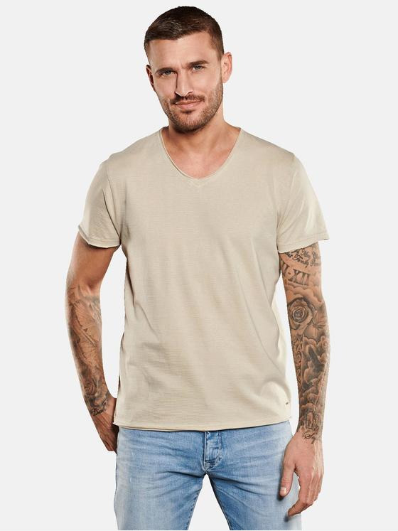 emilio adani Herren T-Shirt regular Beige 35056