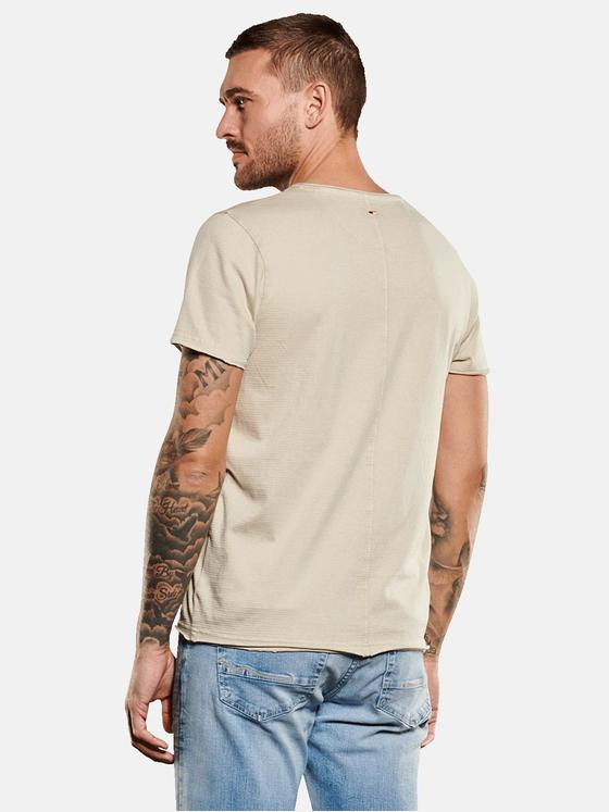 emilio adani Herren T-Shirt regular Beige 35056