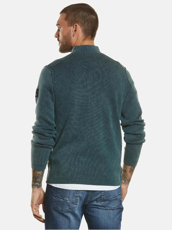 emilio adani Herren Cardigan uni Grün 34383