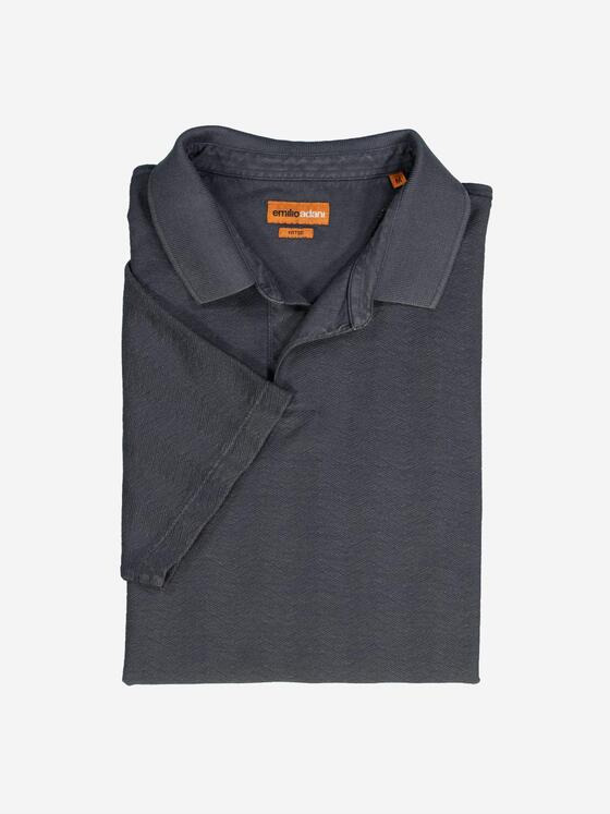 emilio adani Herren Polo-Shirt strukturiert Schwarz 36977