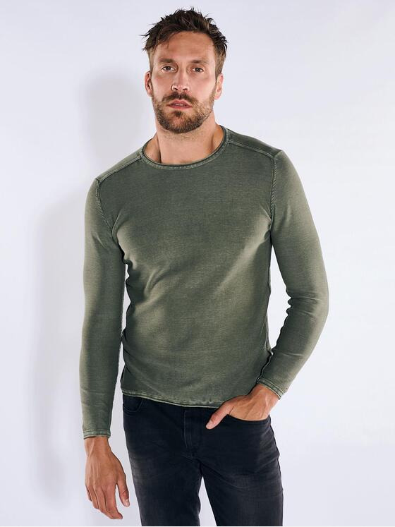 emilio adani Herren Pullover uni Grün 36703