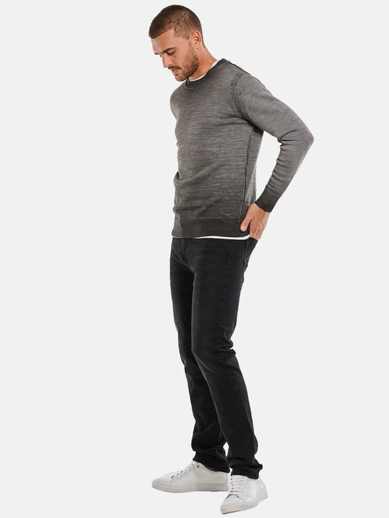 emilio adani Herren Pullover strukturiert Grau 34118