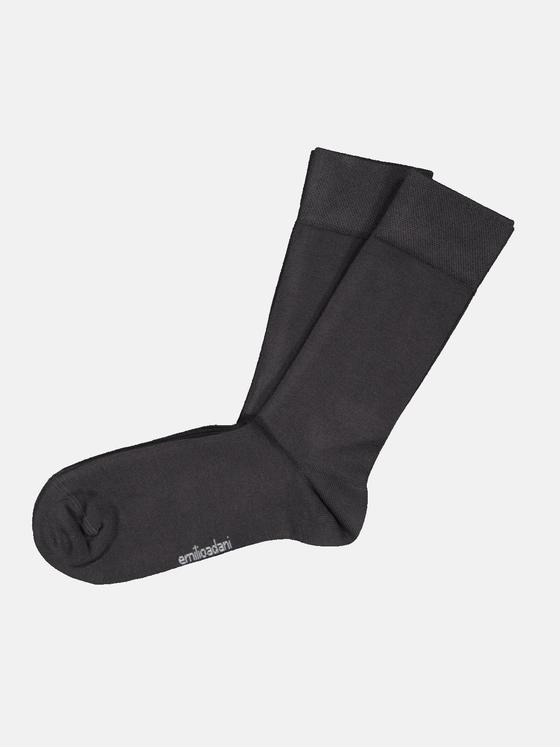 emilio adani Herren Socken uni Grau 35710